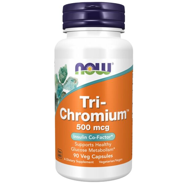 NOW Foods - Tri-Chromium 500 mcg + Cinnamon (90 дози)