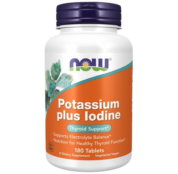 NOW Foods - Potassium plus Iodine | Electrolyte Balance Support (180 дози)