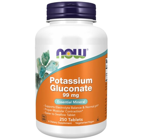 NOW Foods - Potassium Gluconate (250 дози)