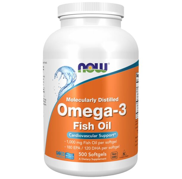 NOW Foods - Omega 3 1000 mg / Molecularly Distilled (250 дози)​