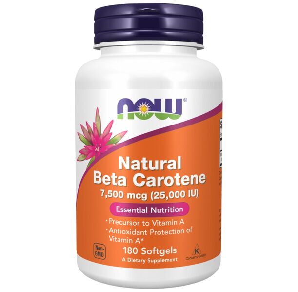 NOW Foods - Natural Beta Carotene 25,000 IU (180 дози)
