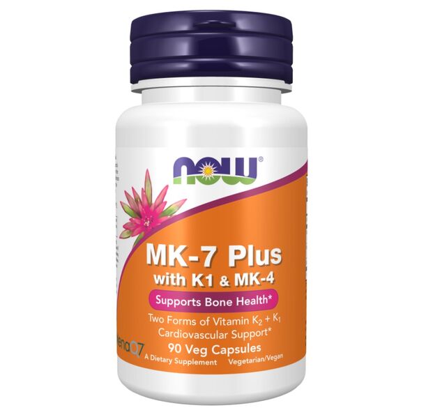 NOW Foods - MK-7 Plus with Vitamin K1 & MK-4 (90 дози)