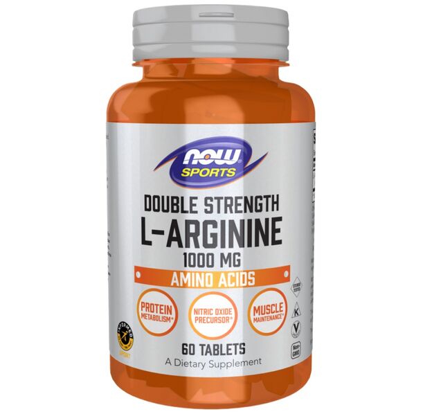 NOW Foods - L-Arginine 1000 mg / Double Strength (60 дози)