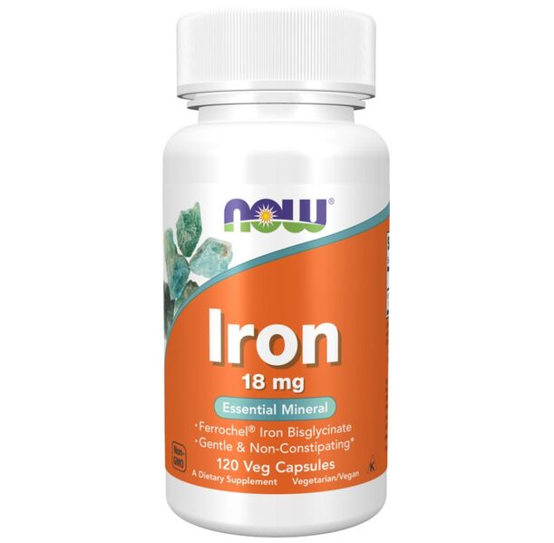 NOW Foods - Iron 18 mg Ferrochel (120 дози)