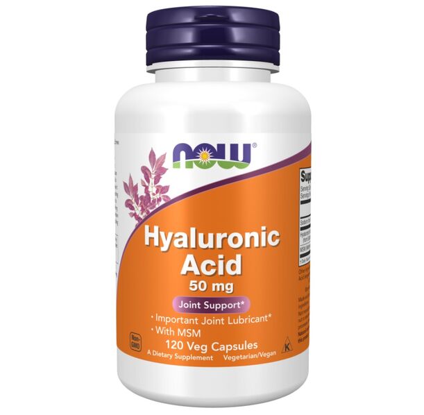 NOW Foods - Hyaluronic Acid 50 mg | with MSM (60 дози)