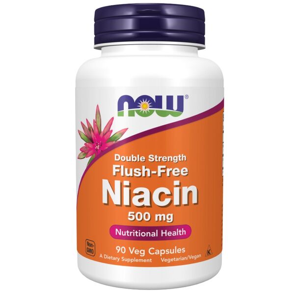 NOW Foods - Flush-Free Niacin 500 mg | Double Strength (90 дози)