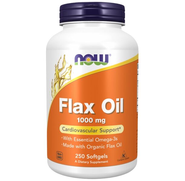 NOW Foods - Flax Oil Organic 1000 mg