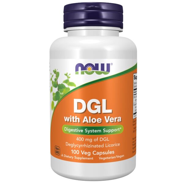NOW Foods - DGL With Aloe Vera (50 дози)