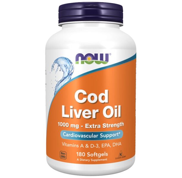 NOW Foods - Cod Liver Oil 1000 mg (180 дози)