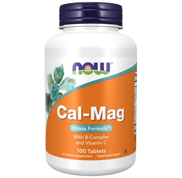 NOW Foods - Cal-Mag with B Complex & Vitamin C | Stress Formula (50 дози)