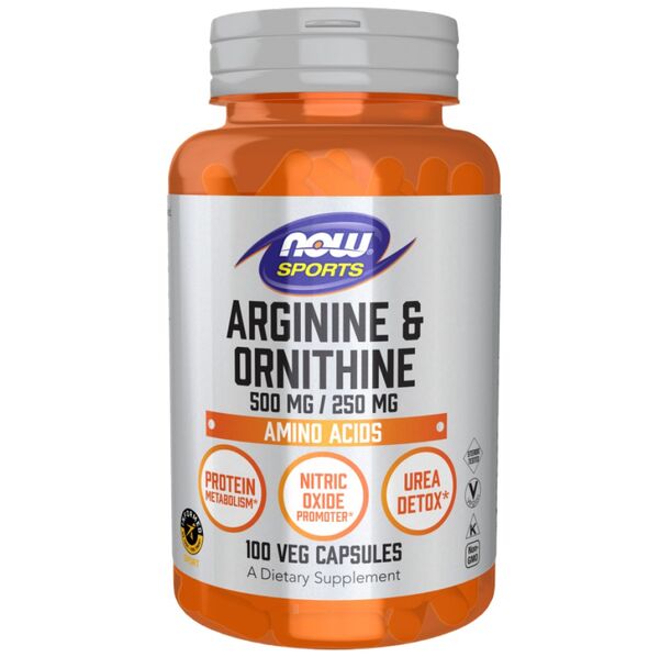 NOW Foods - Arginine/Ornithine 500/250 mg (125 дози)