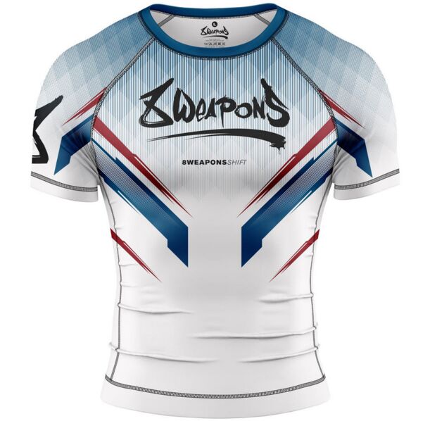 Рашгард - 8 WEAPONS - Rashguard Shift - White/Blue/Red