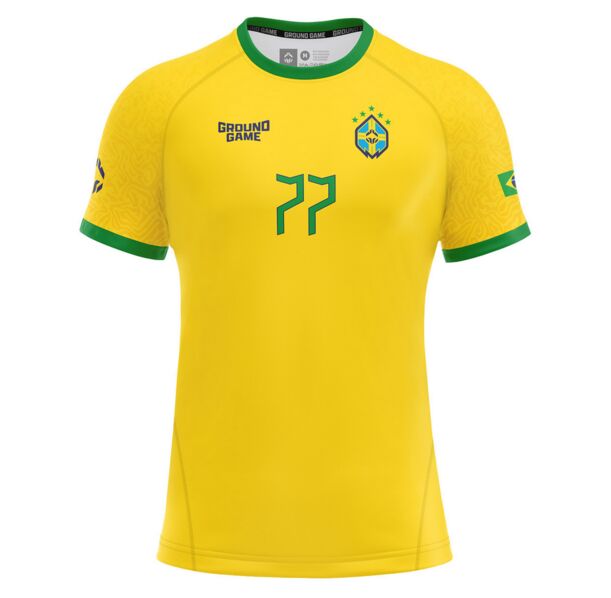 Рашгард - Ground Game - Rashguard Brazil Football - Short sleeve