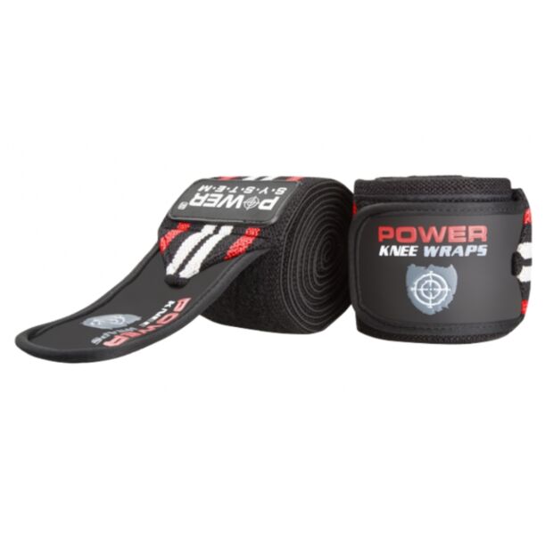 Power System Heavy Duty Knee Wraps for Squats - Red - Бинтове за Колене, Цвят Червен