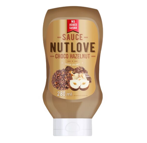 Allnutrition NutLove Sauce - Choco Hazelnut - Диетичен Сироп, Разфасовка 280g