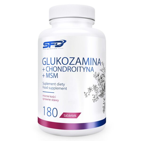 SFD Glucosamine + Chondroitin + MSM - Глюкозамин Хондроитин МСМ, Разфасовка 180 tabs