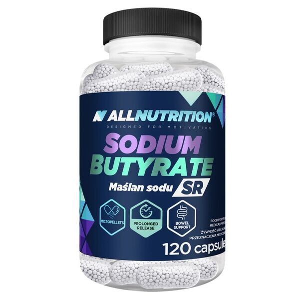 Allnutrition Sodium Butyrate SR - Натрий, Разфасовка 120 caps