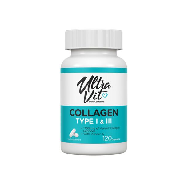 UltraVit Collagen Type I & III - Колаген, Разфасовка 120 caps
