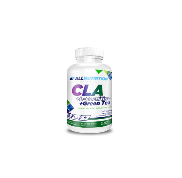 Allnutrition CLA + L-Carnitine + Green Tea - Липотропен Фет Бърнър, Разфасовка 120 caps