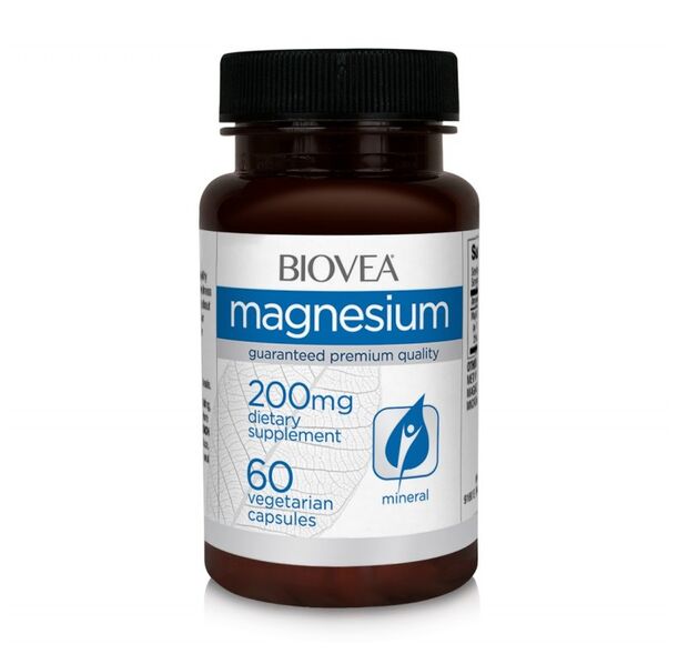 Biovea Magnesium 200mg - Магнезий, Разфасовка 60 caps