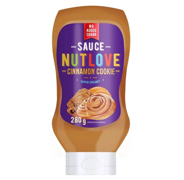 Allnutrition NutLove Sauce - Cinnamon Cookie Super Creamy - Диетичен Сироп, Разфасовка 280g