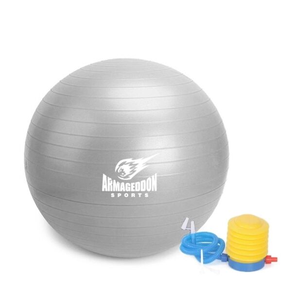 Armageddon Sports Фитнес гимнастическа топка 75 см с помпа, сребрист